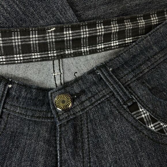 OLAY Womens Denim Jeans Size 3 Dark Blue Decorative Stretch Slim Low Wist - Picture 3 of 9